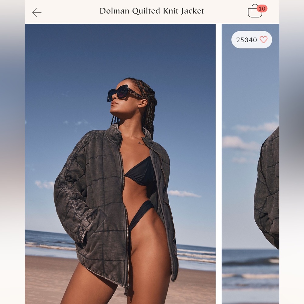 Free people dolman quilted jacket size M